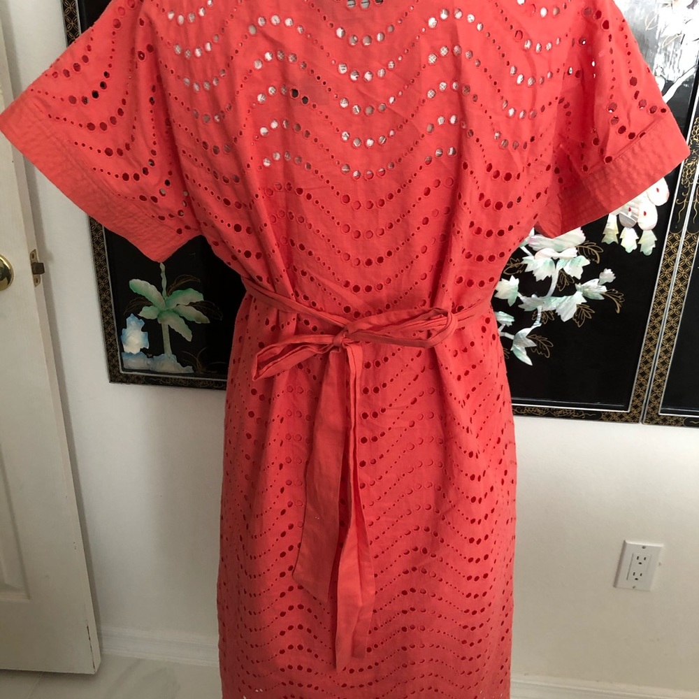 Unworn BCBGMAXAZRIA coral dress in size 10 - Picture 5 of 6